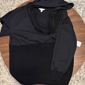 Black Hooded Sweater